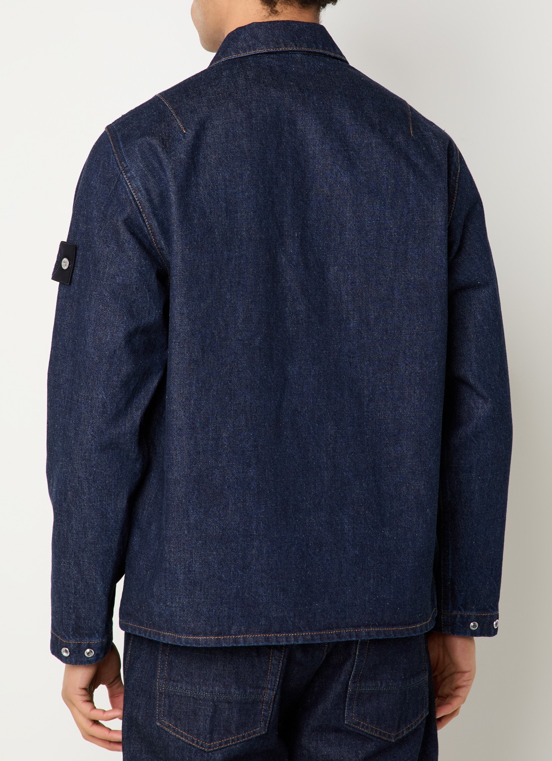 Stone Island S00J7 Spijkerjas met borstzak - achterkant indigo