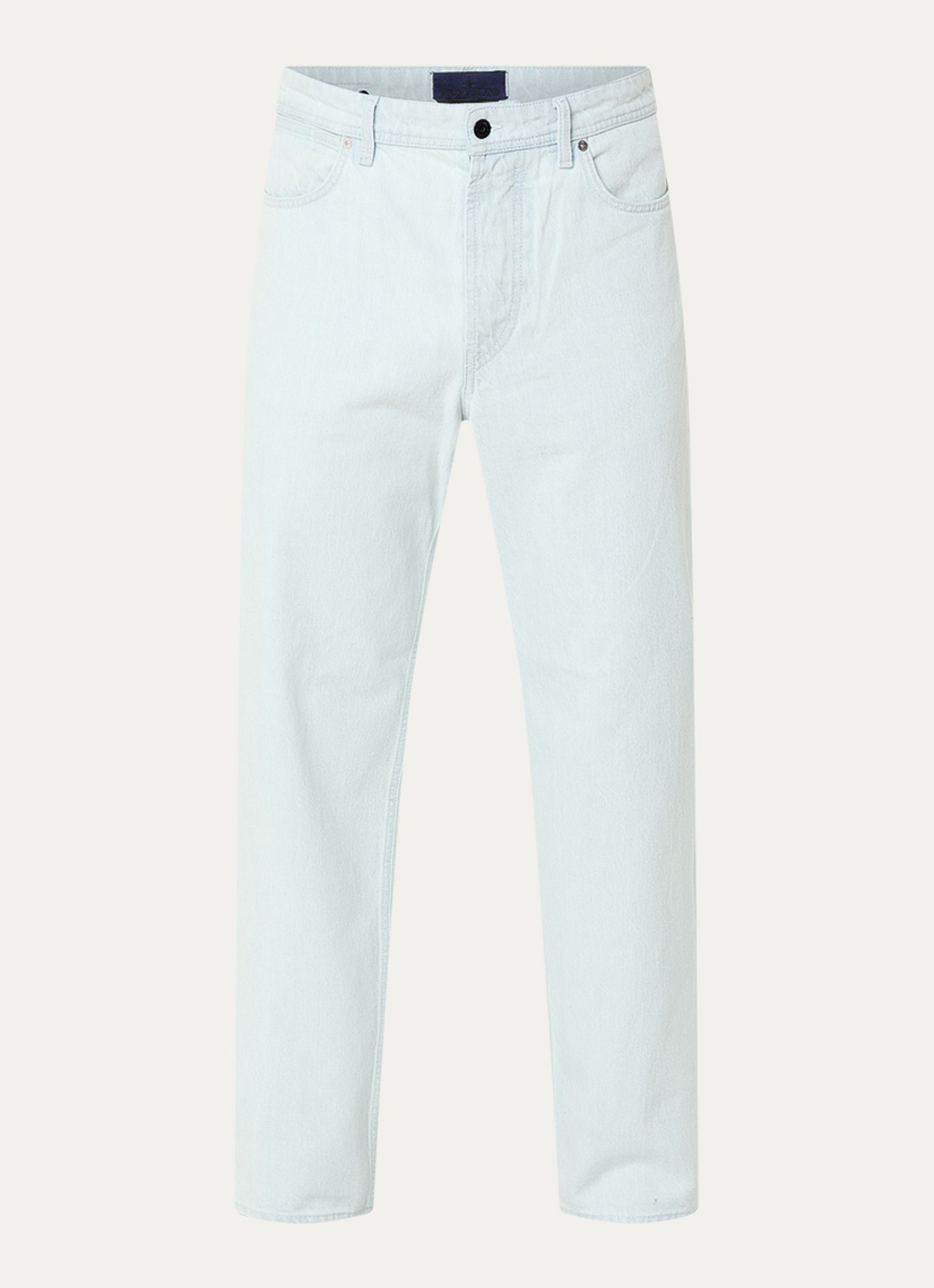 Stone Island S00J9 Loose fit jeans met lichte wassing - voorkant 2 lichtblauw