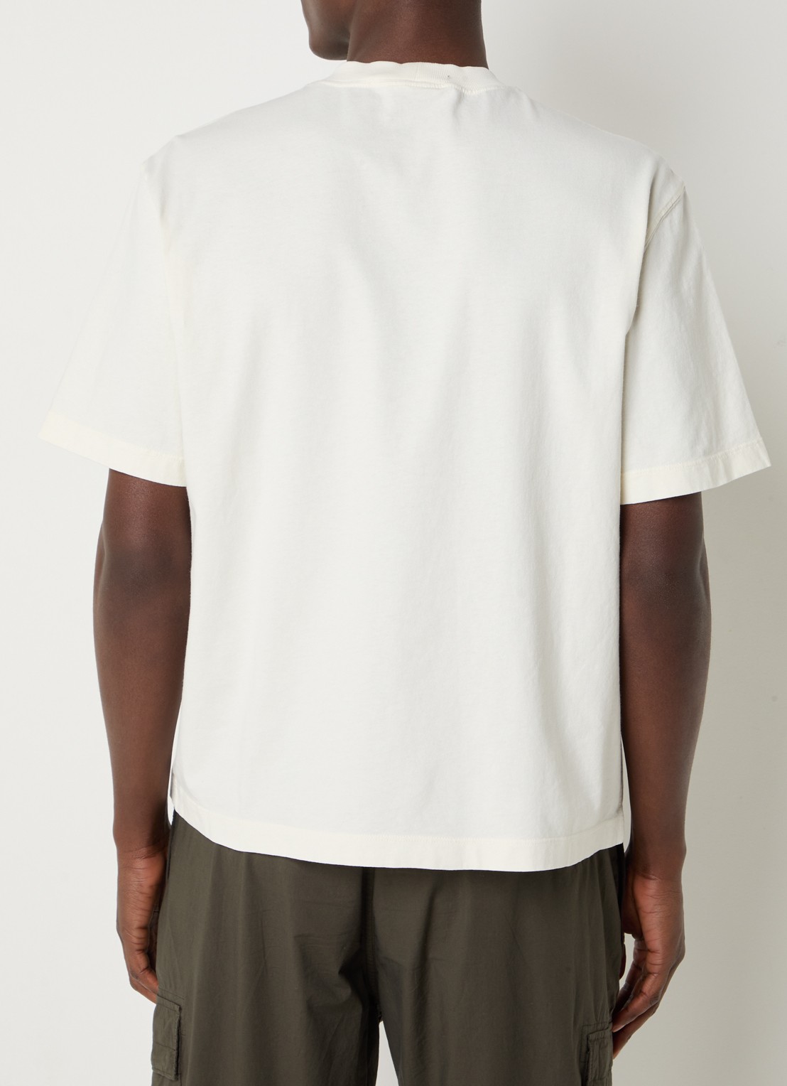 Stone Island S0115 T-shirt met logo - achterkant ivoor