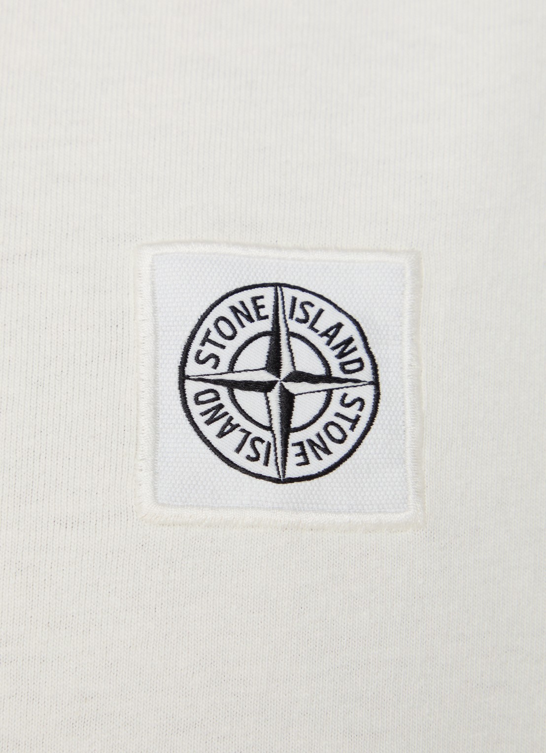 Stone Island S0115 T-shirt met logo - detail 3 ivoor
