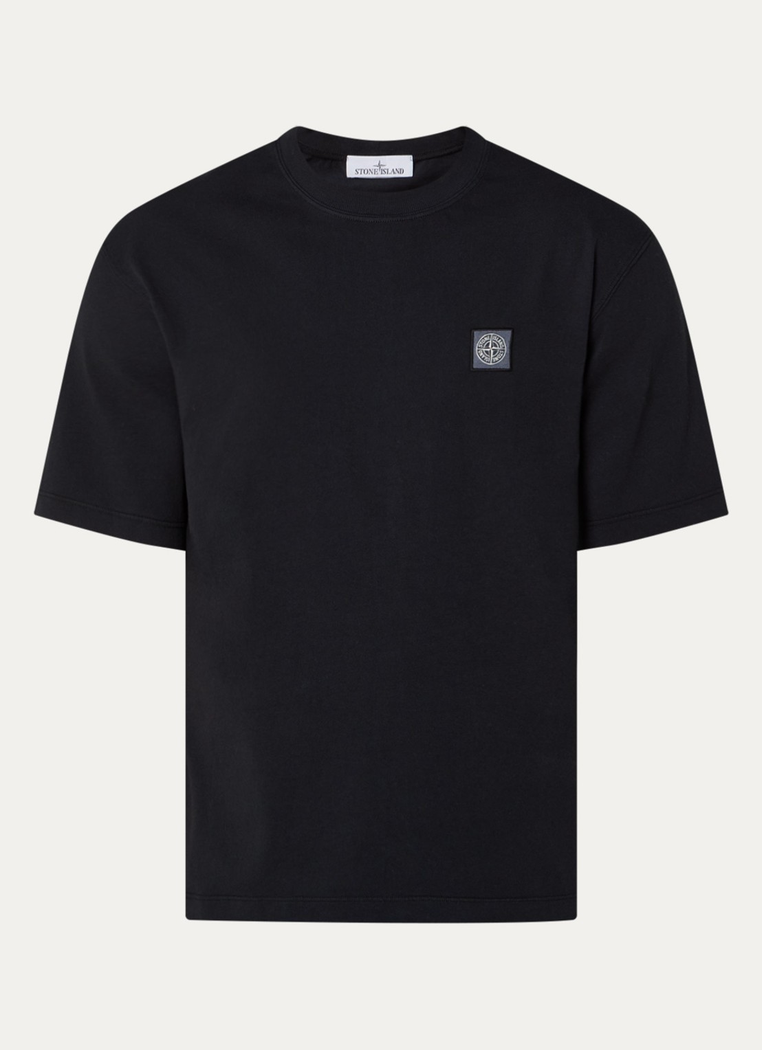 Stone Island S0115 T-shirt met logo - voorkant 2 zwart
