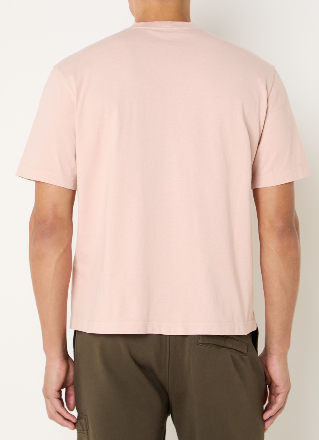 Stone Island S0115 T-shirt met logo - achterkant oudroze