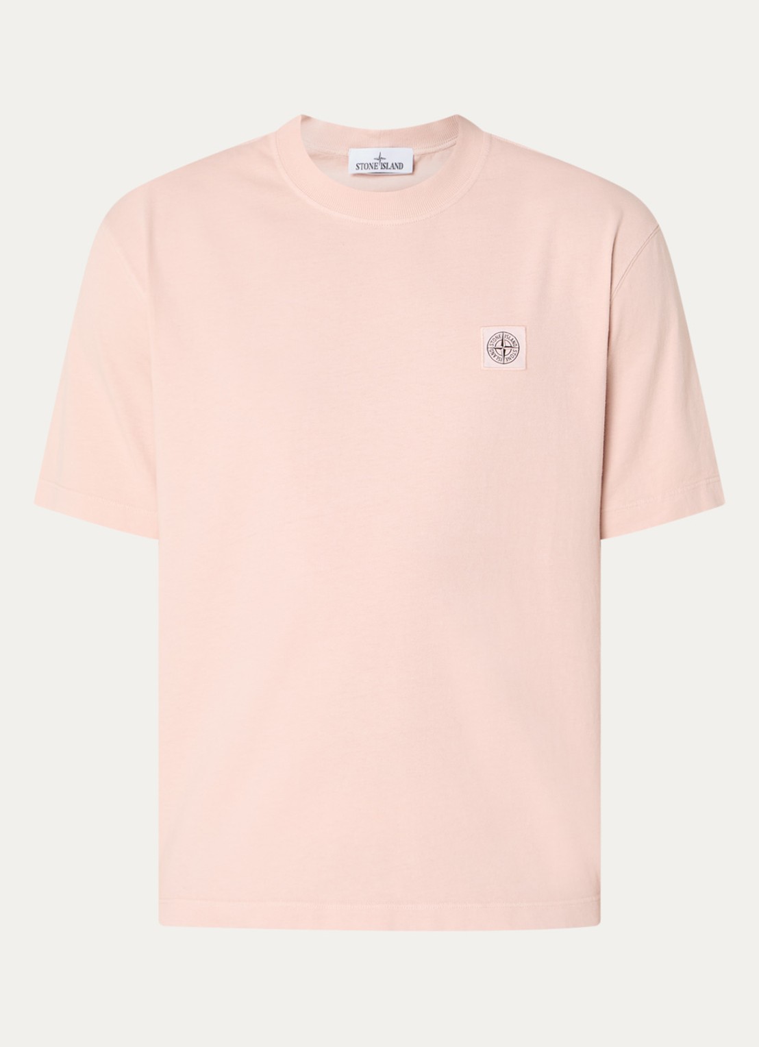 Stone Island S0115 T-shirt met logo - voorkant 4 oudroze