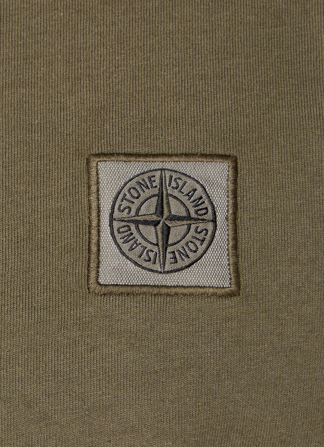 Stone Island S0115 T-shirt met logo - detail 2 bronsgroen