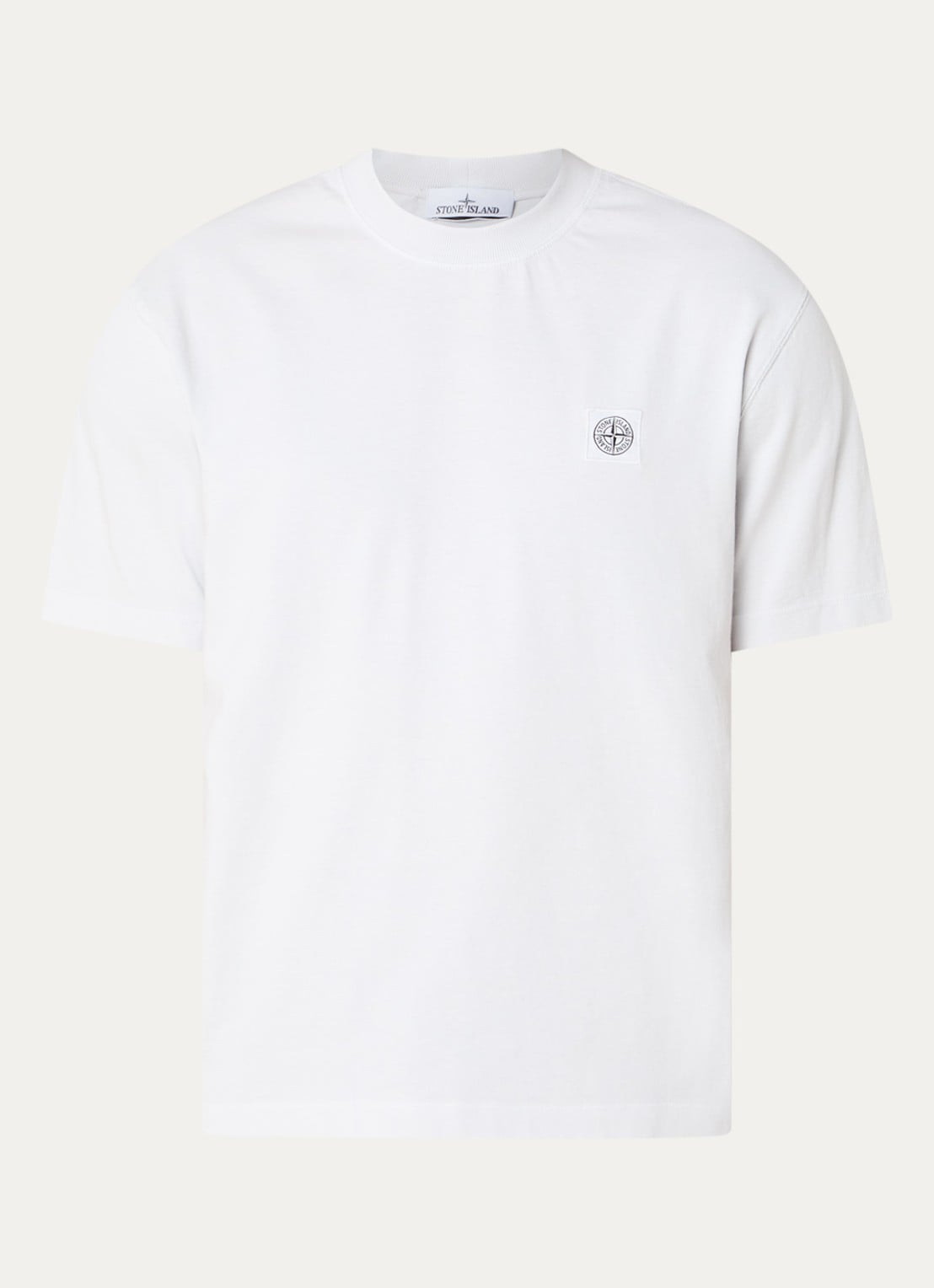 Stone Island S0115 T-shirt met logo - voorkant 3 lichtblauw