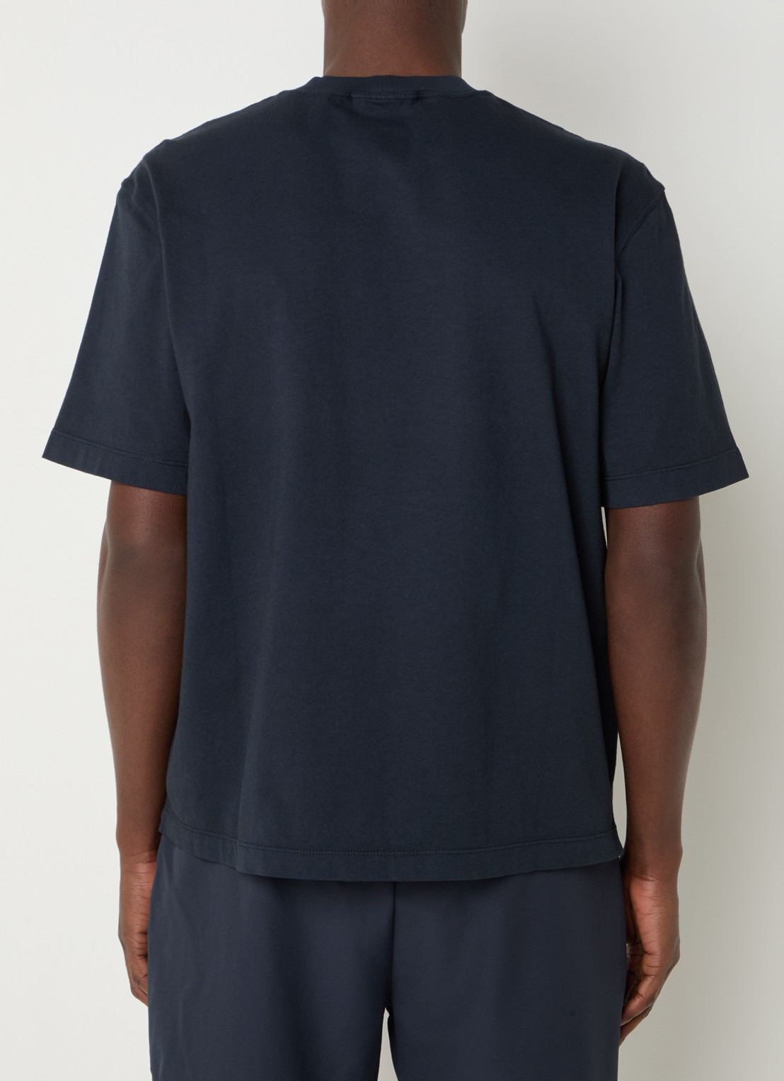 Stone Island S0115 T-shirt met logo - achterkant donkerblauw
