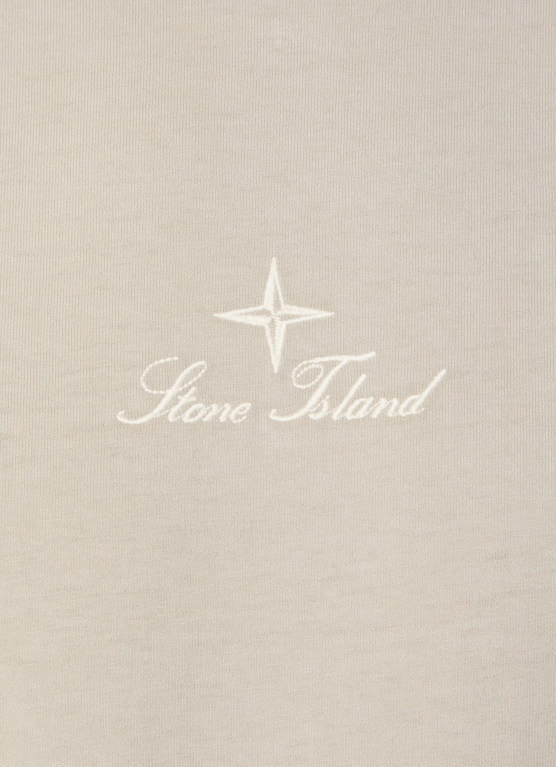 Stone Island S0234 T-shirt met logo- en backprint - detail 2 khaki