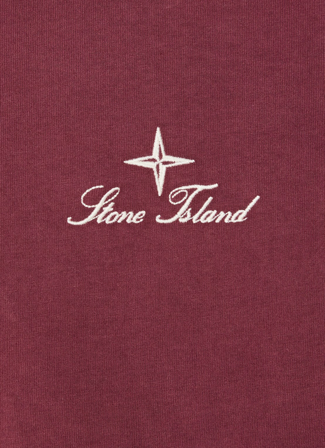 Stone Island S0234 T-shirt met logo- en backprint - detail 3 kersenrood