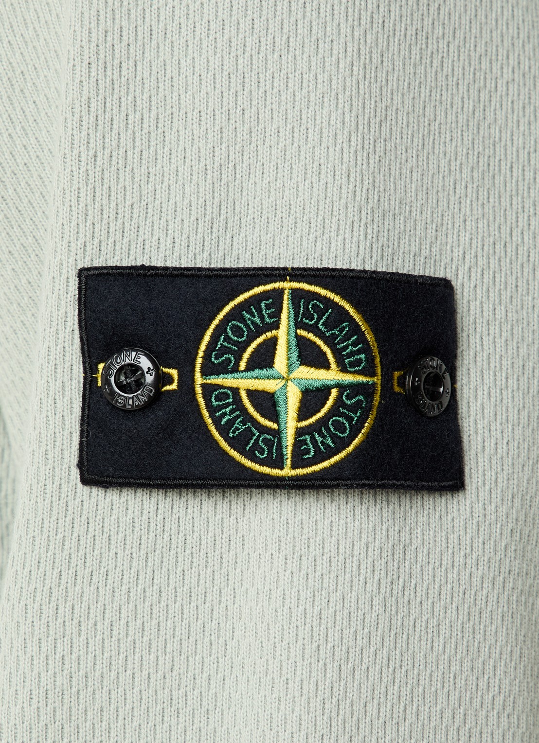 Stone Island S0297 sweater met logo - detail 5 lichtgroen