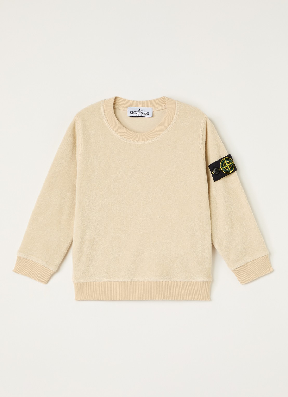 Stone Island S0308 sweater van badstof - voorkant beige