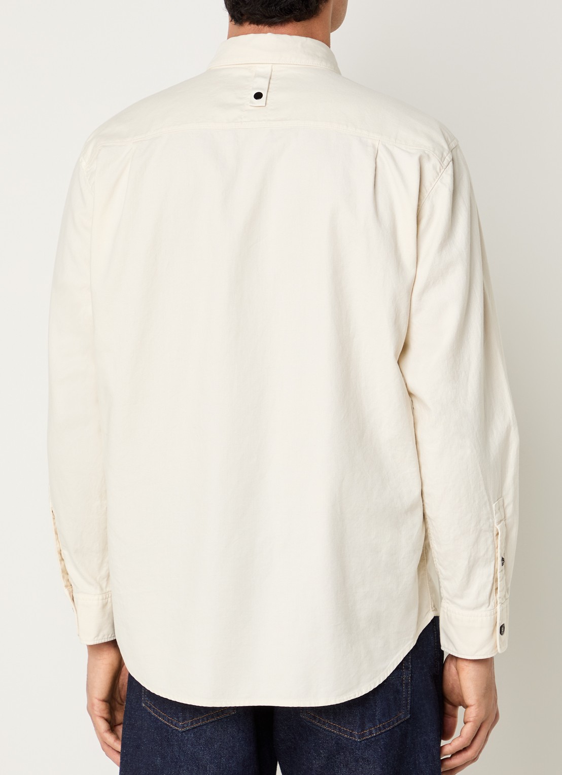 Stone Island S0315 regular fit overhemd met logo - achterkant 3 ivoor