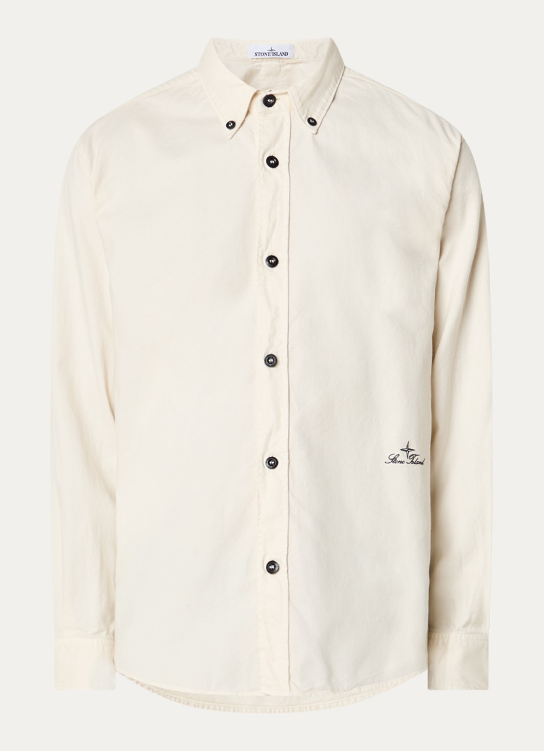 Stone Island S0315 regular fit overhemd met logo - voorkant 4 ivoor