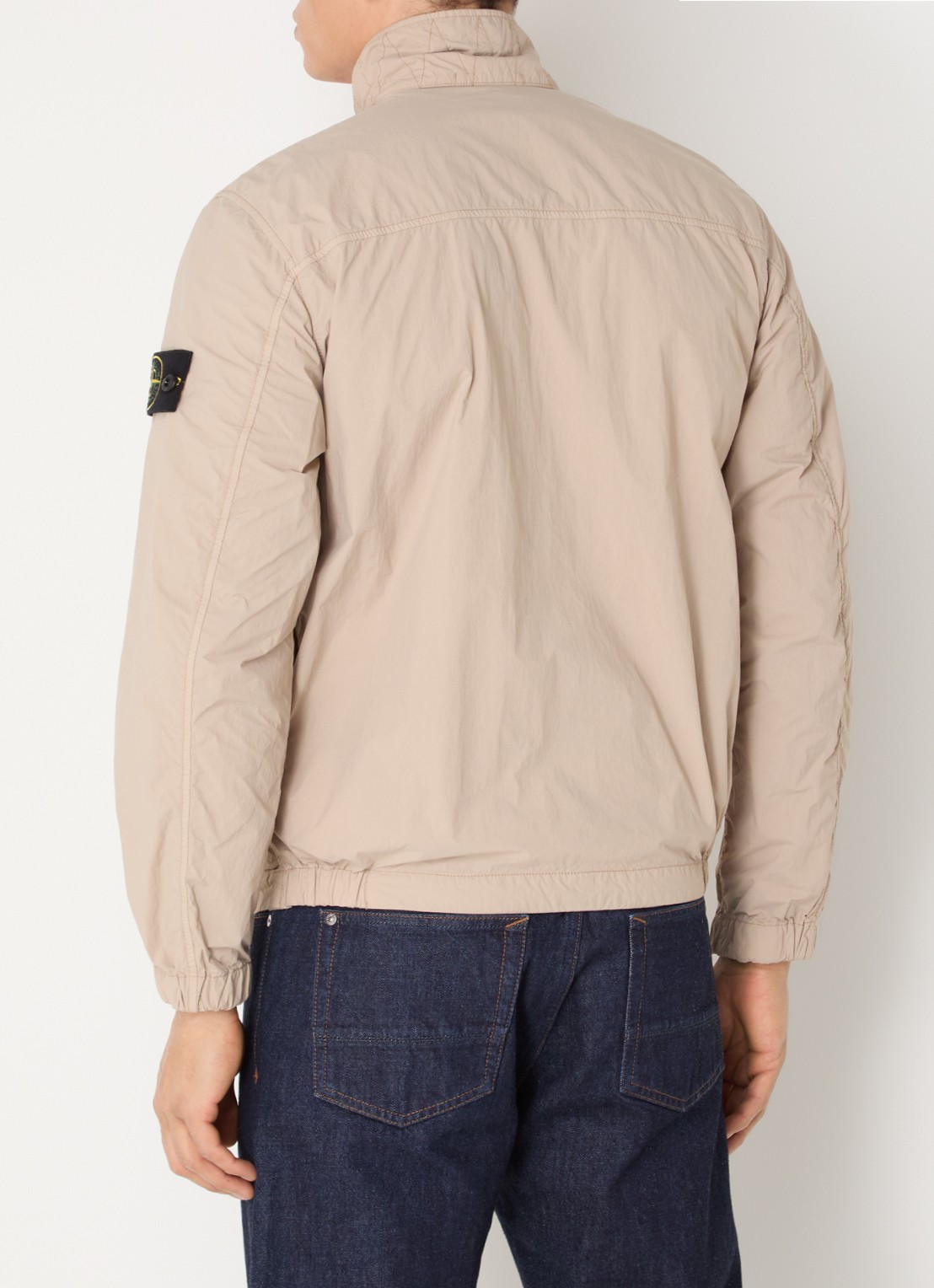 Stone Island S0345 Windjack met steekzakken - achterkant beige