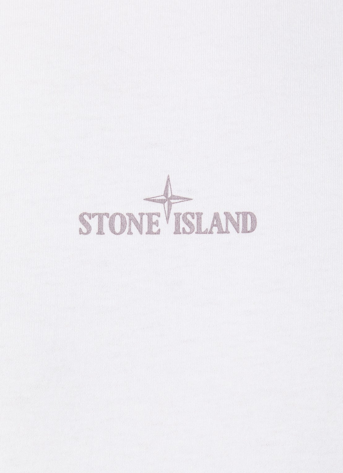 Stone Island S0374 T-shirt met logo- en backprint - detail 4 wit
