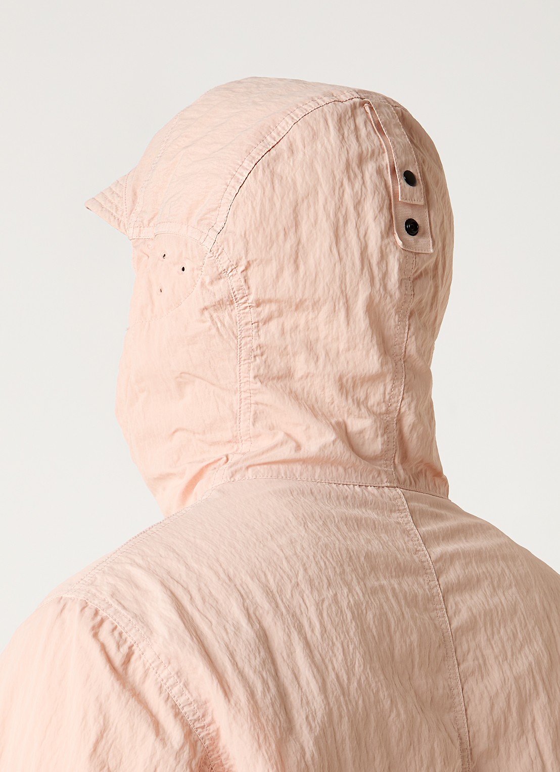 Stone Island S0405 jack met capuchon en logo - detail 3 roze
