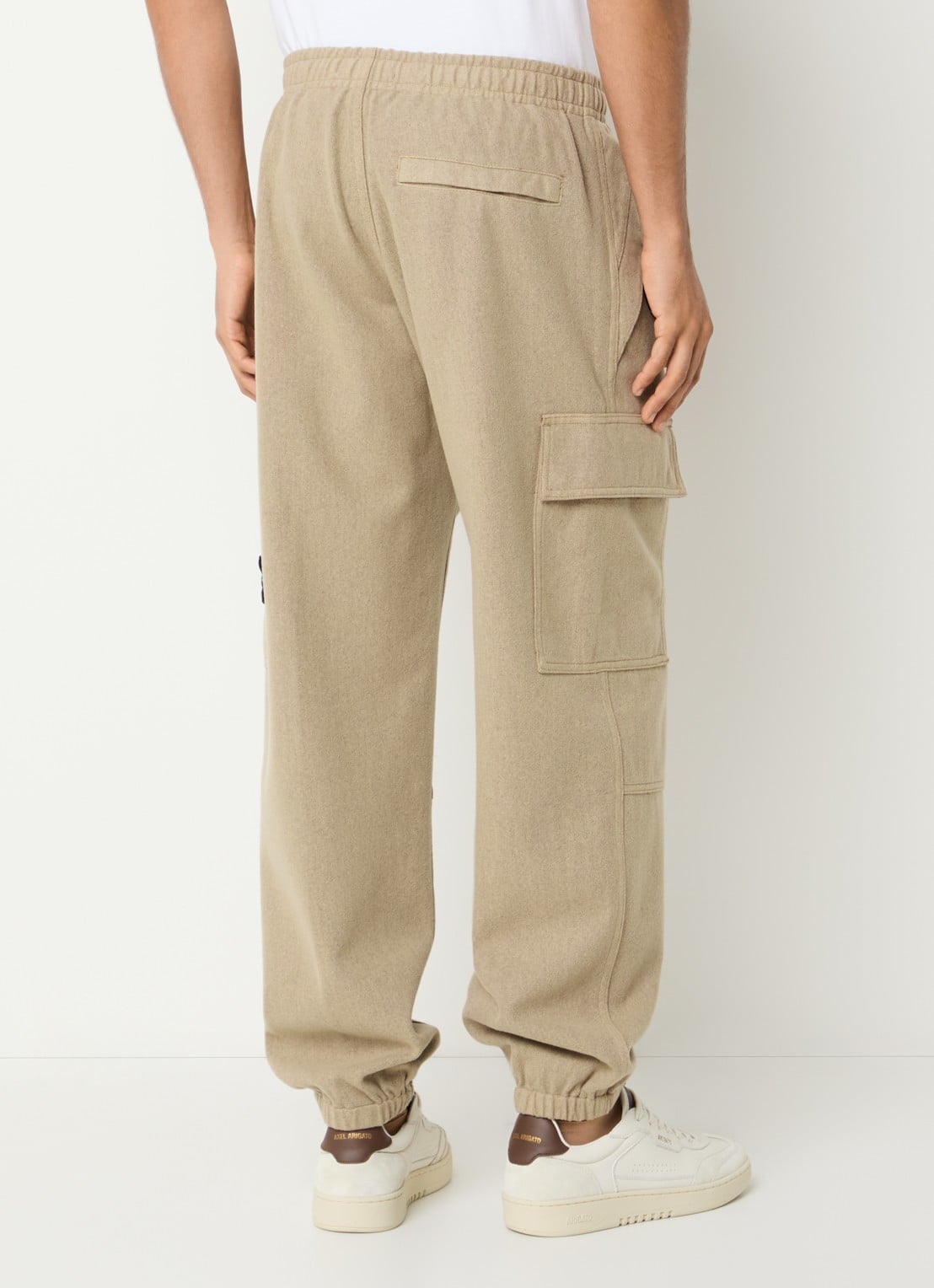 Stone Island S0451 tapered fit joggingbroek met steekzakken - achterkant 4 beige