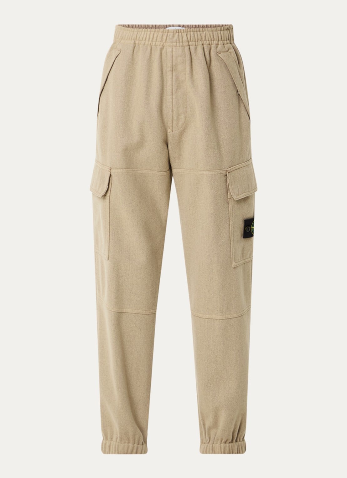 Stone Island S0451 tapered fit joggingbroek met steekzakken - voorkant 5 beige