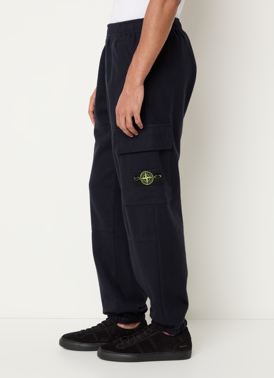 Stone Island S0451 tapered fit joggingbroek met steekzakken - detail 2 donkerblauw