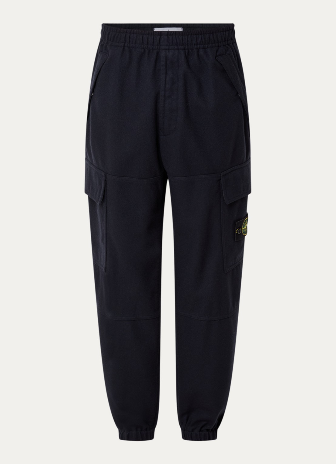 Stone Island S0451 tapered fit joggingbroek met steekzakken - voorkant 4 donkerblauw