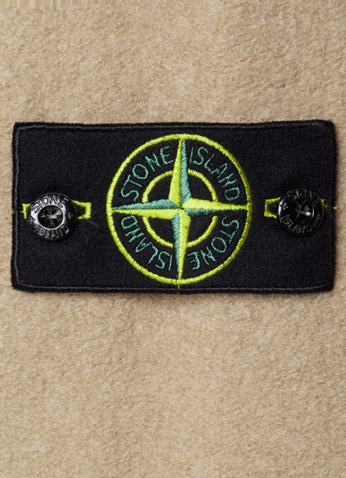 Stone Island S0461 overshirt in wolblend met logo - detail 2 grijs