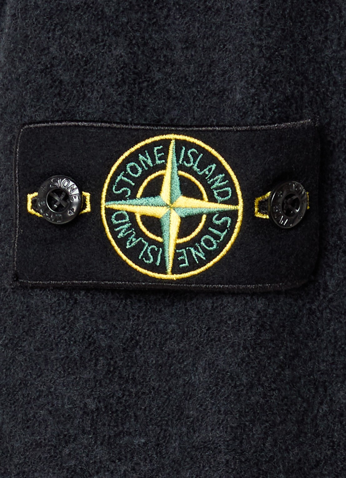 Stone Island S0461 overshirt in wolblend met logo - detail 2 donkerblauw