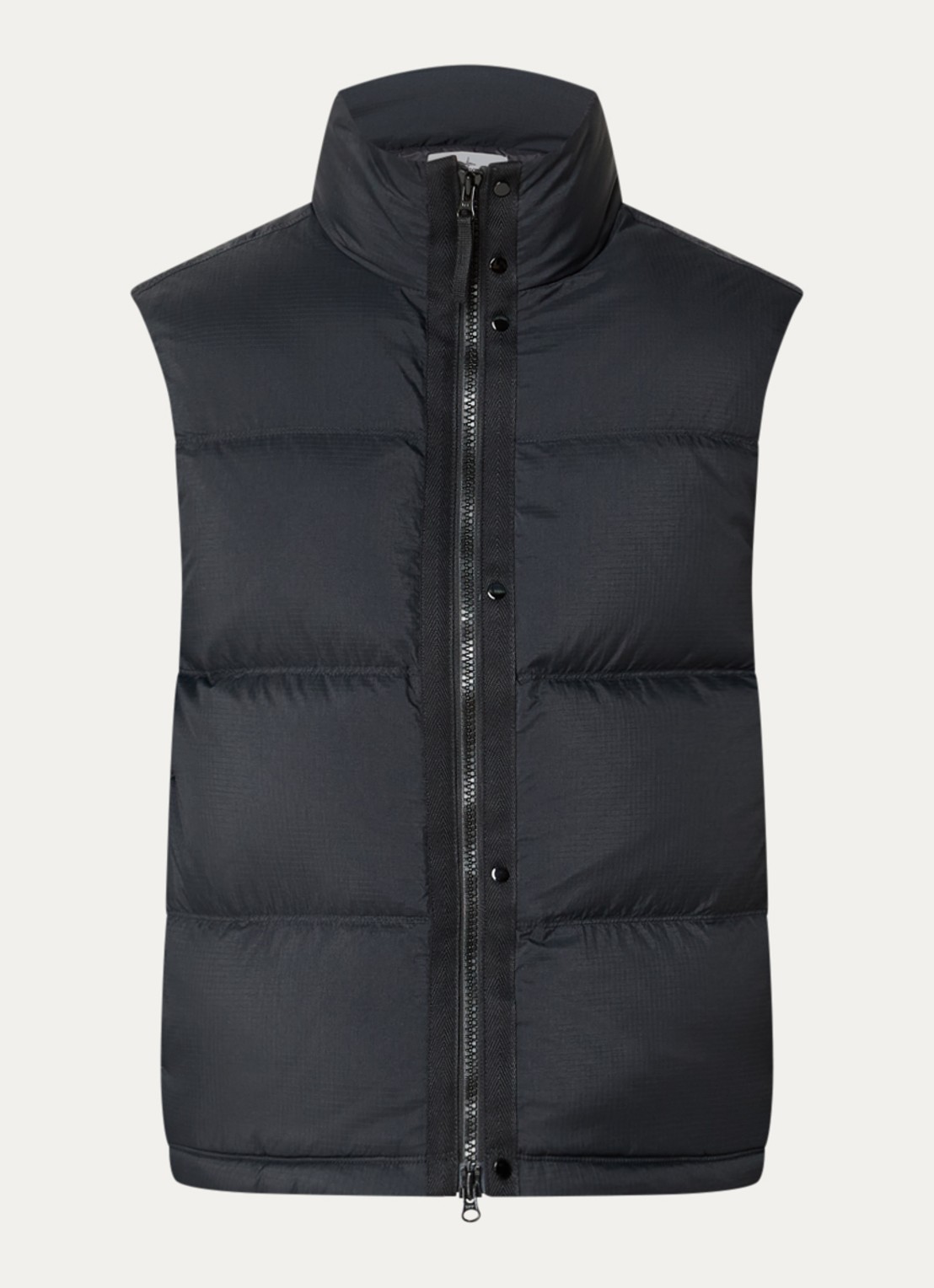 Stone Island S0483 gewatteerde bodywarmer met donsvulling - voorkant 5 zwart