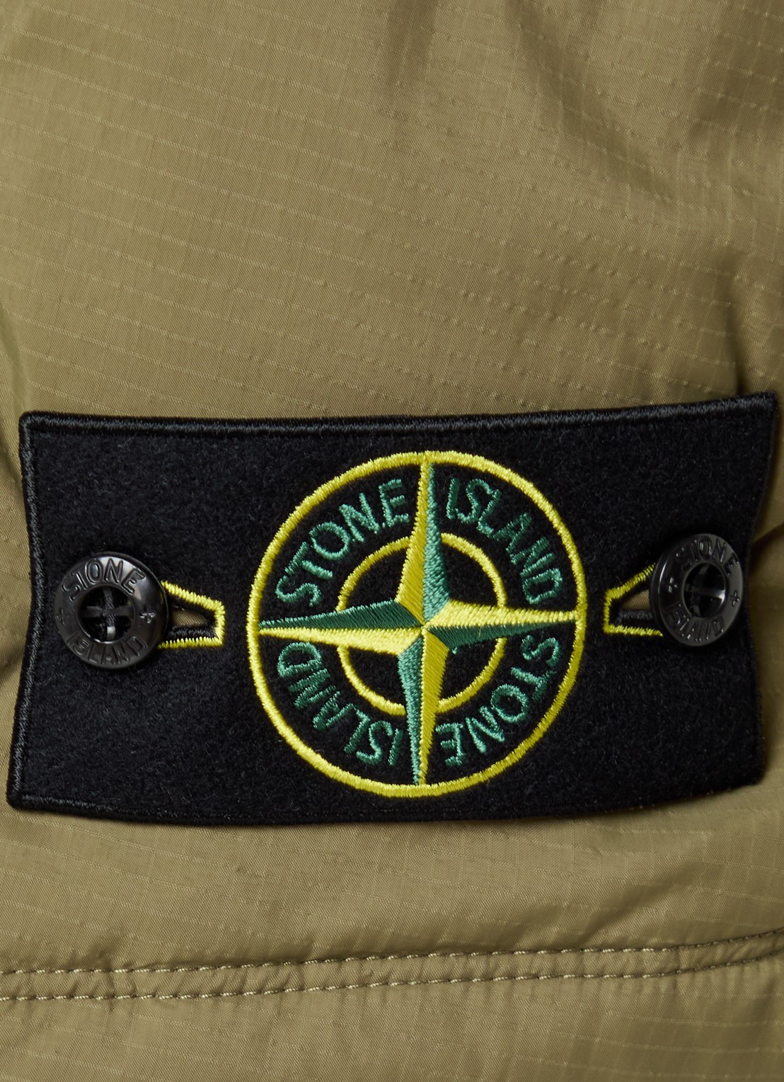 Stone Island S0483 gewatteerde bodywarmer met donsvulling - detail 3 legergroen