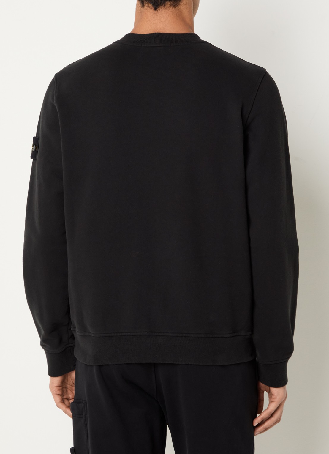 Stone Island S0A20 sweater met logo en borstzak - achterkant 5 zwart