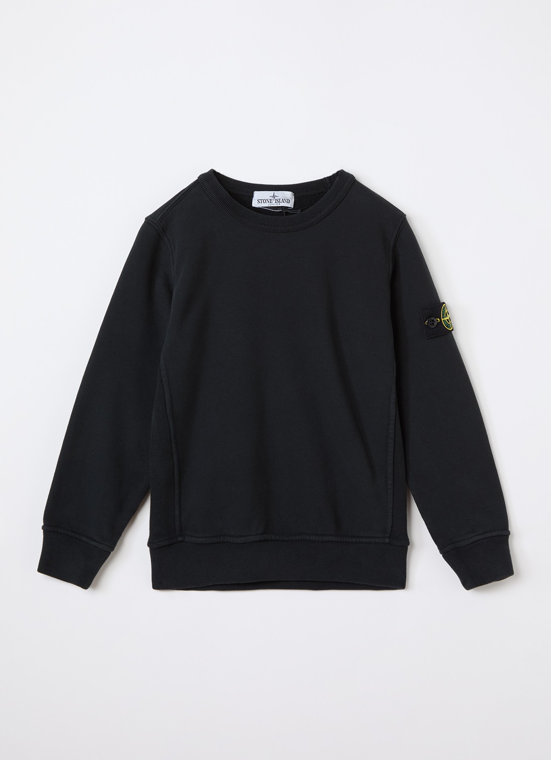 Stone Island S0A20 sweater met logo - voorkant zwart