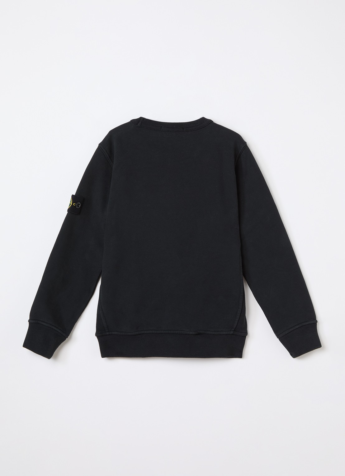 Stone Island S0A20 sweater met logo - voorkant 2 zwart
