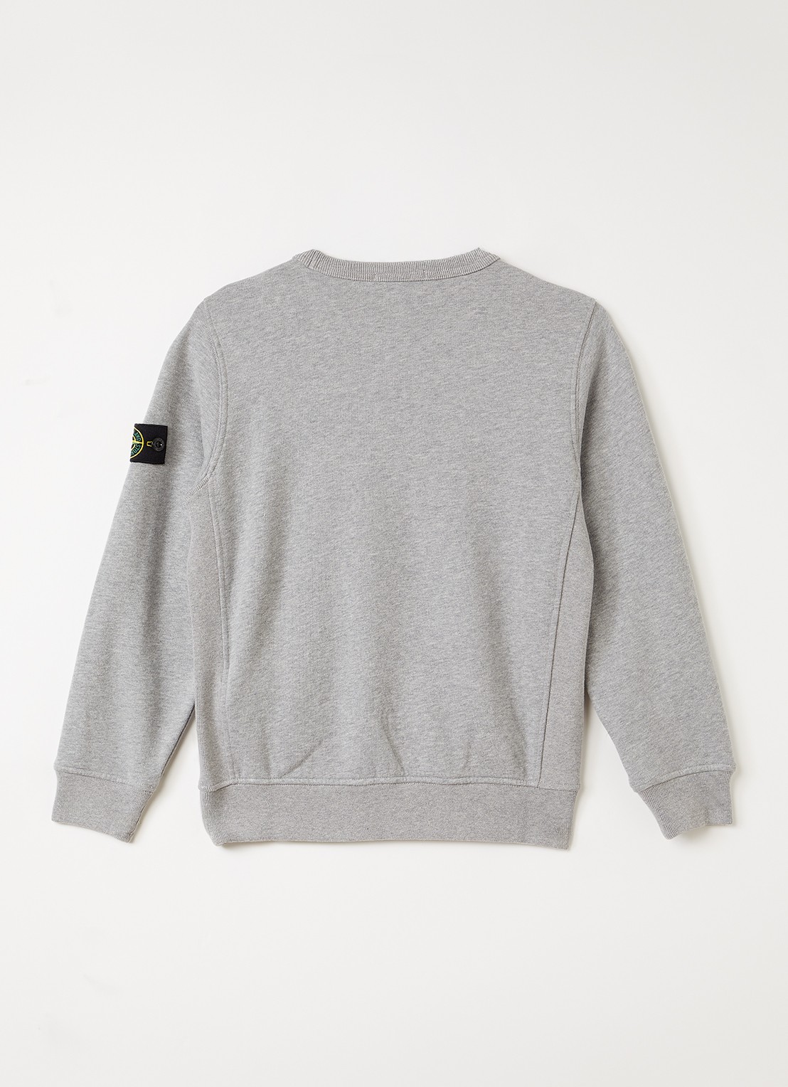 Stone Island S0A20 sweater met logo - voorkant 2 grijsmele