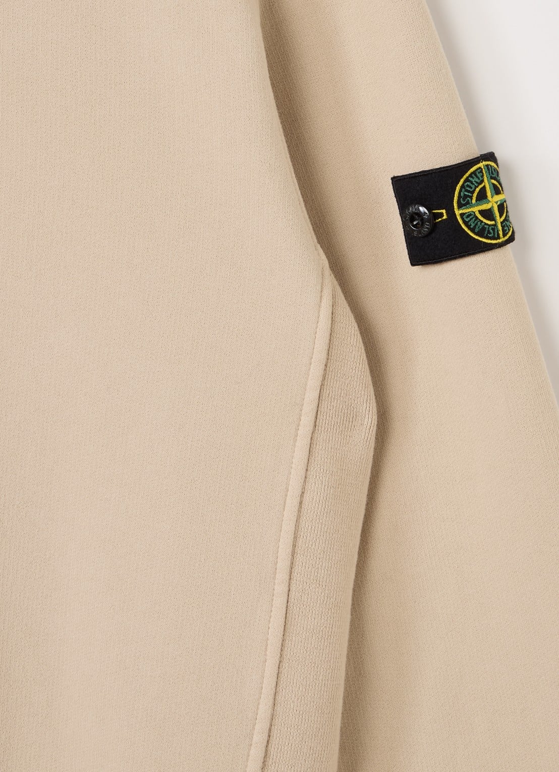 Stone Island S0A20 sweater met logo - detail zand