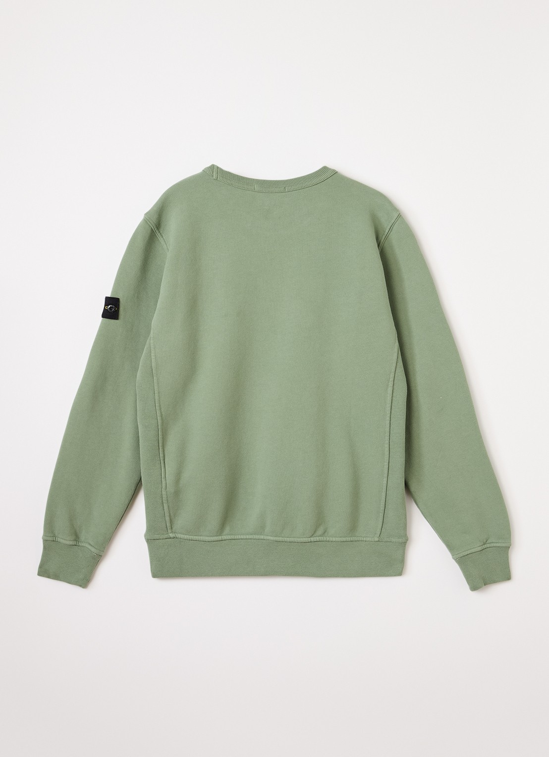 Stone Island S0A20 sweater met logo - voorkant 3 lindegroen