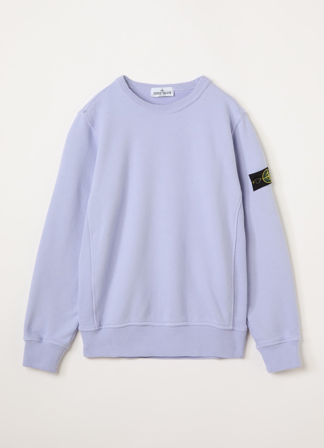 Stone Island S0A20 sweater met logo - voorkant lila
