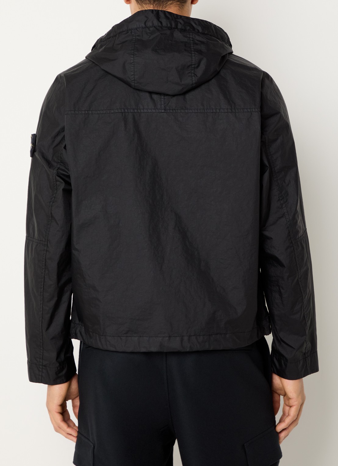Stone Island S0A21 Jack met capuchon en klepzakken - achterkant 3 zwart