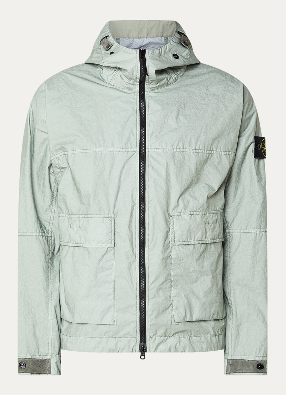 Stone Island S0A21 Jack met capuchon en klepzakken - voorkant 2 lindegroen