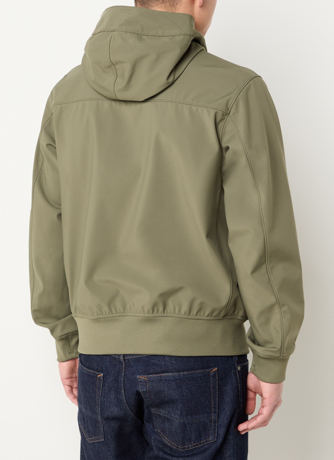 Stone Island S0A22 jack met capuchon en logo - achterkant 6 mosgroen