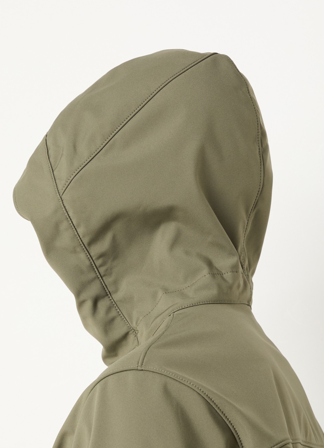Stone Island S0A22 jack met capuchon en logo - detail 3 mosgroen