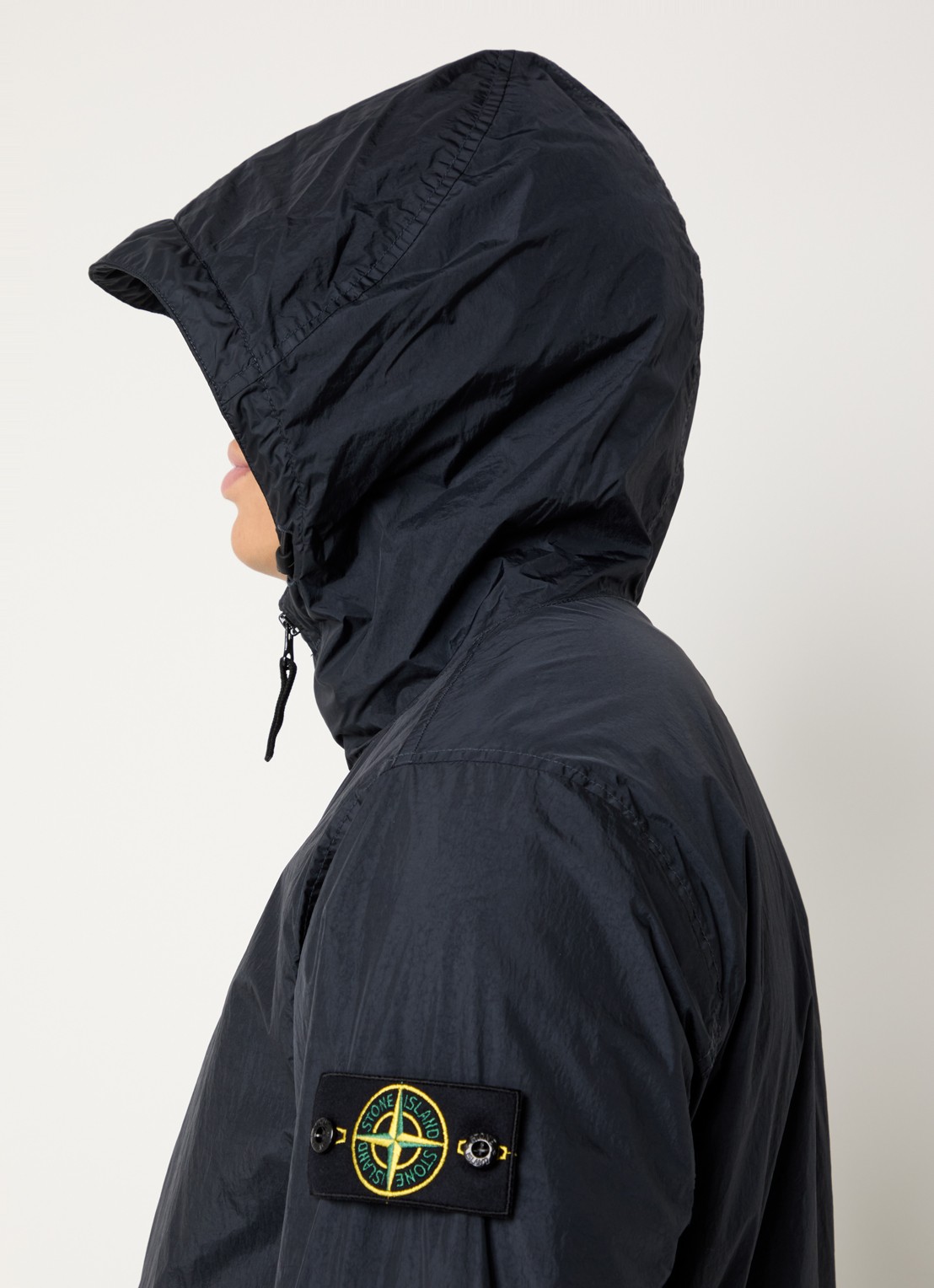 Stone Island S0A23 Jack met capuchon en logo - detail 3 donkerblauw