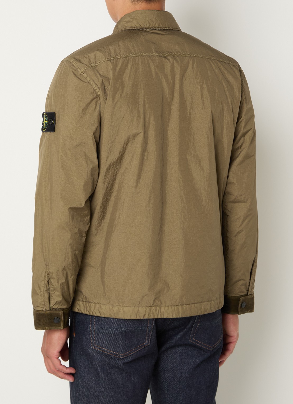 Stone Island S0A23 jack met logo en steekzakken - achterkant 6 legergroen