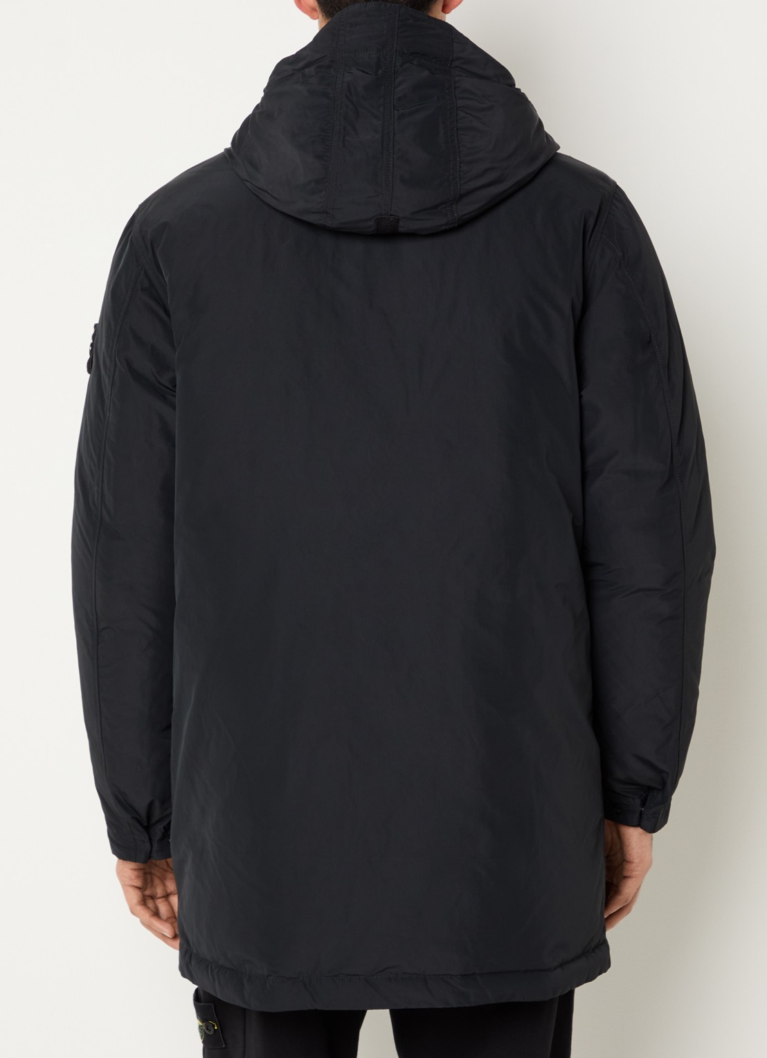Stone Island S0A26 gewatteerd jack met capuchon - achterkant 4 zwart