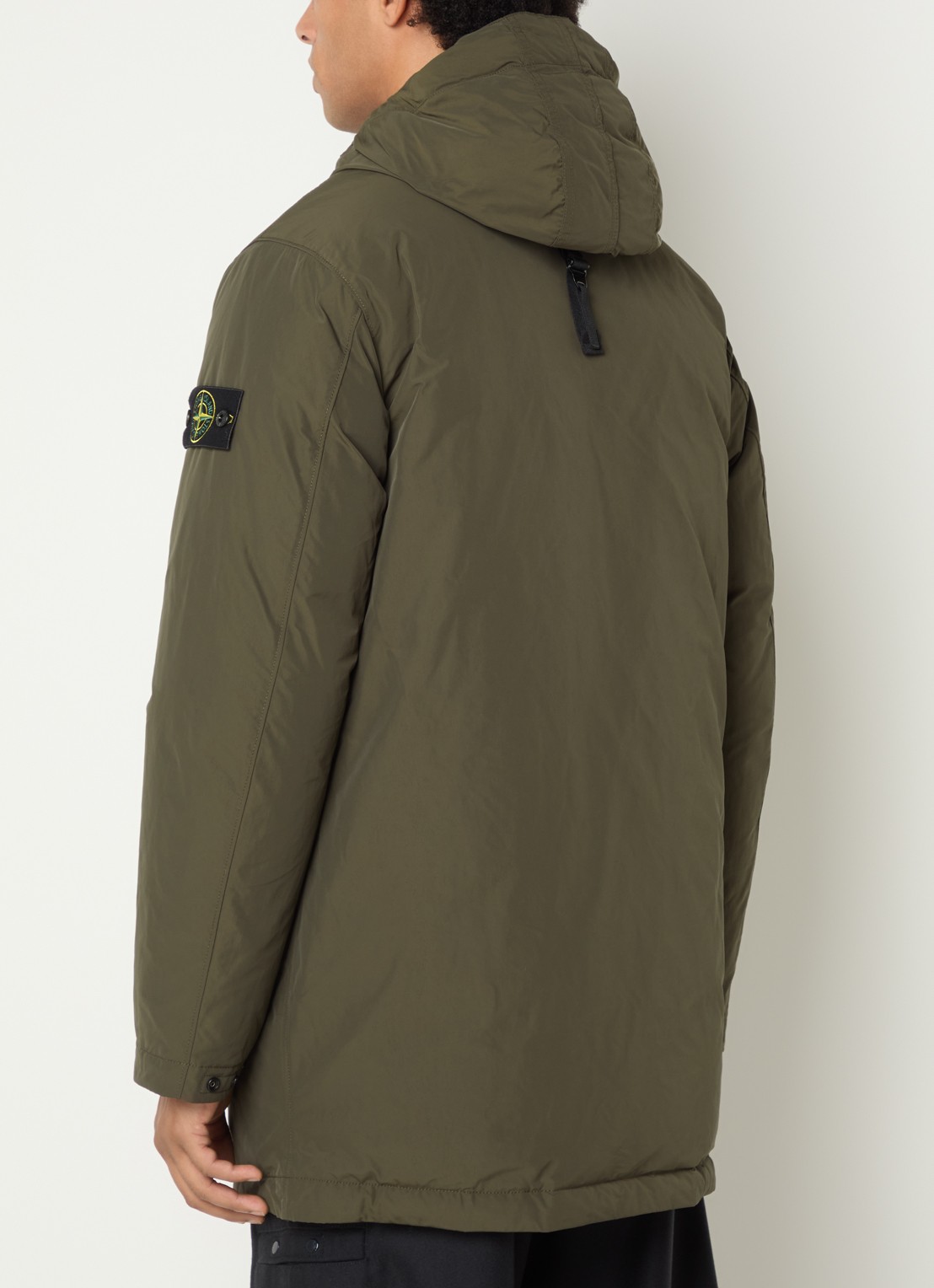 Stone Island S0A26 gewatteerd jack met capuchon - achterkant 4 bronsgroen