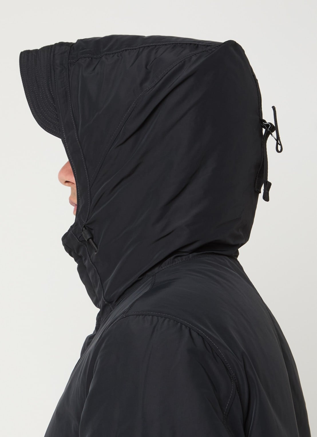 Stone Island S0A26 gewatteerde parka met capuchon en steekzakken - detail 6 zwart