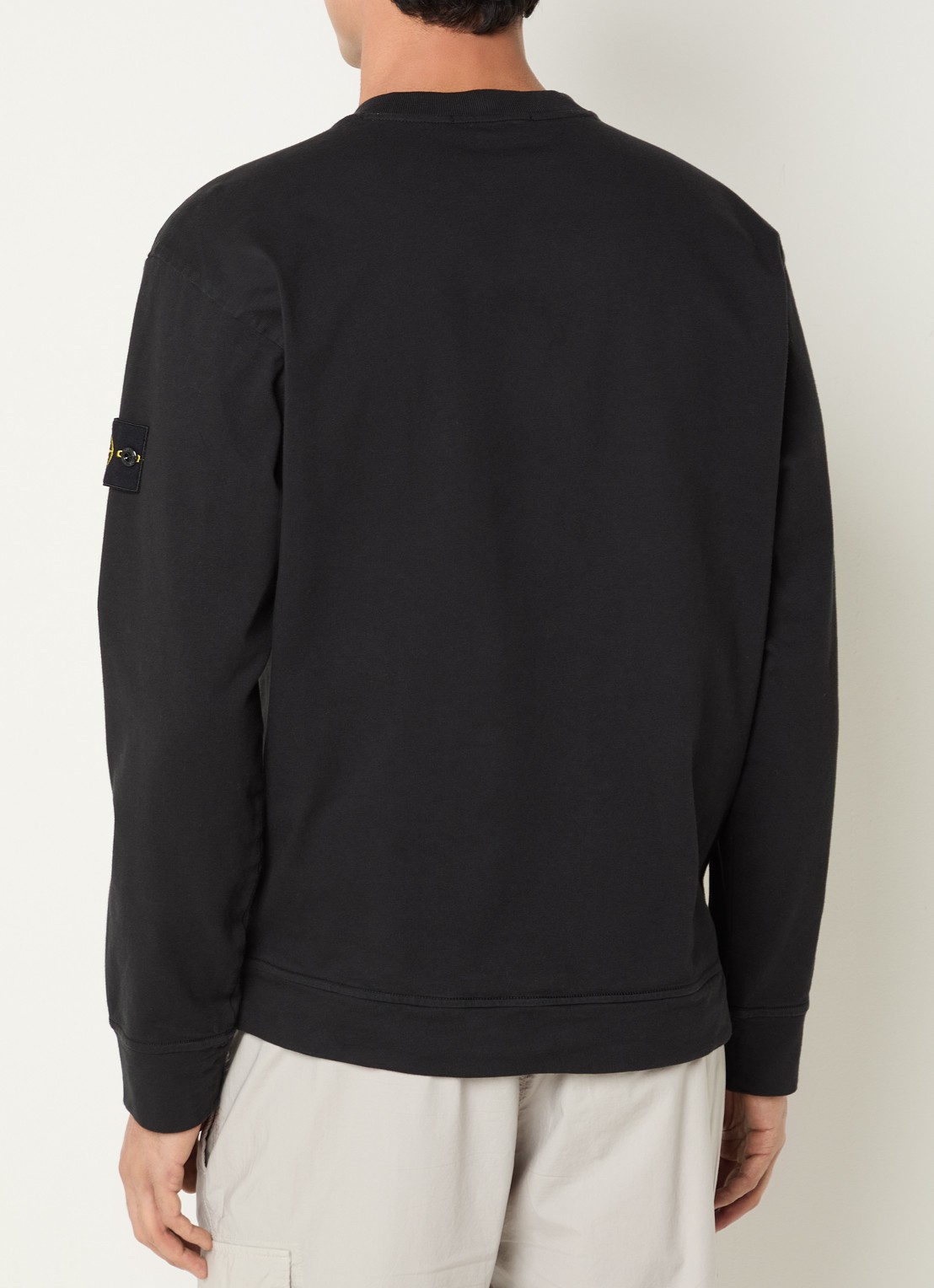 Stone Island S0B50 Longsleeve met logo - achterkant 5 zwart