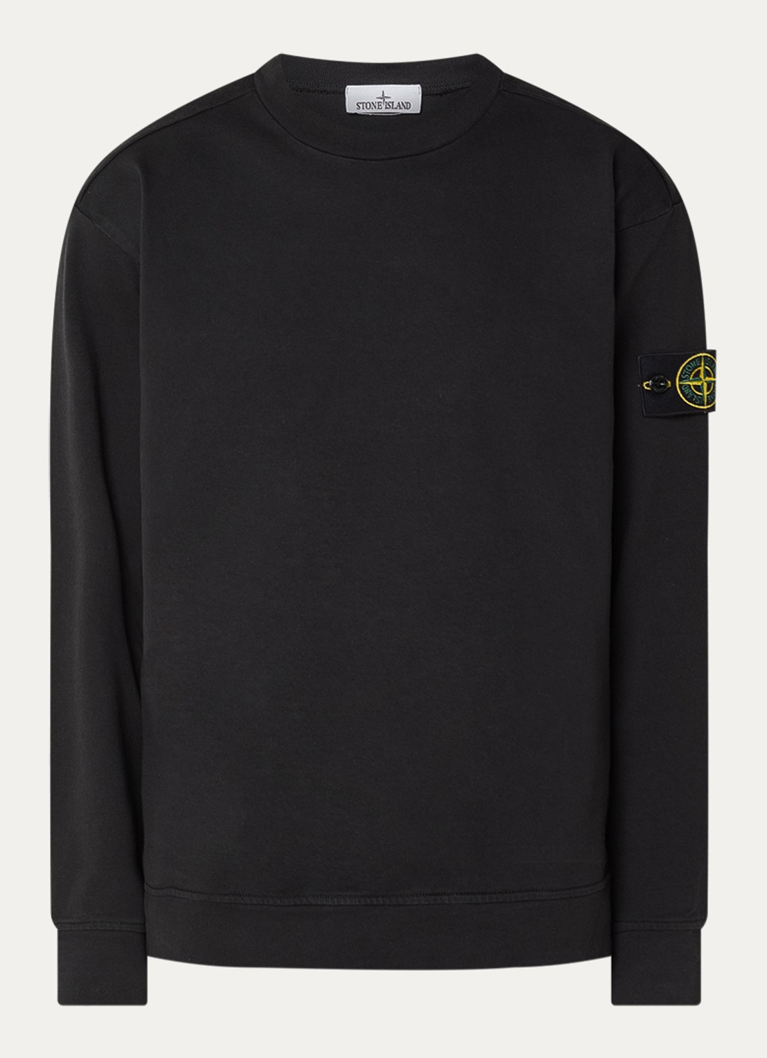 Stone Island S0B50 Longsleeve met logo - voorkant 3 zwart