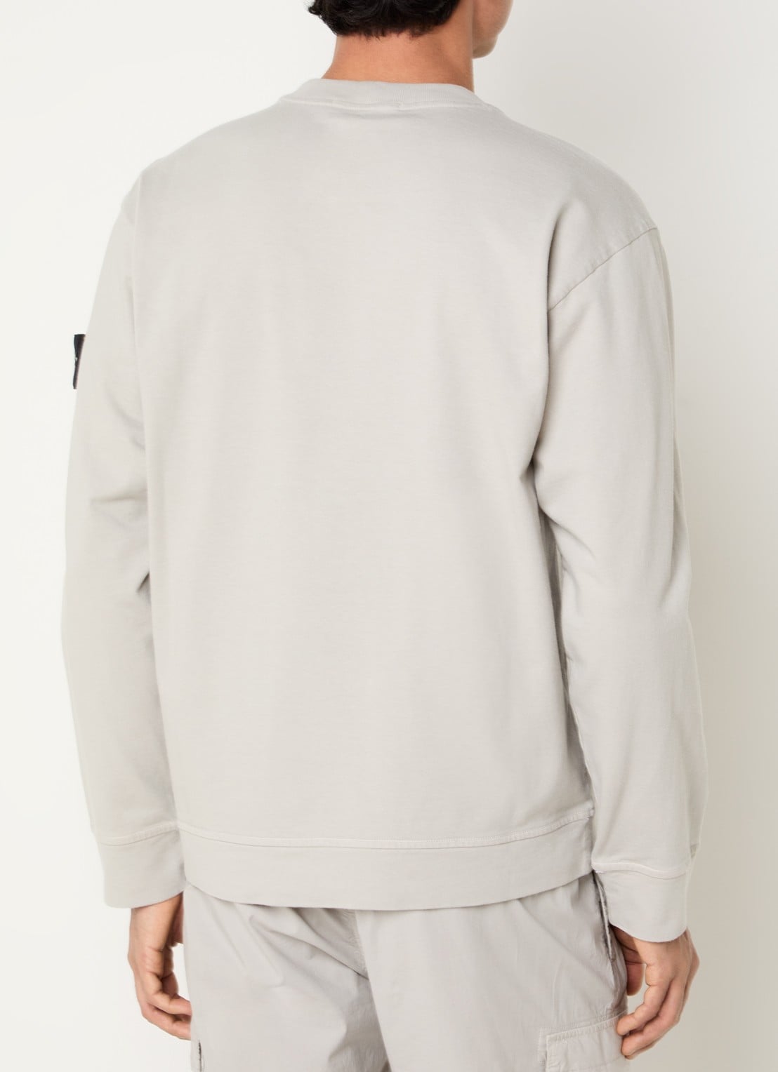 Stone Island S0B50 Longsleeve met logo - achterkant 3 lichtgrijs