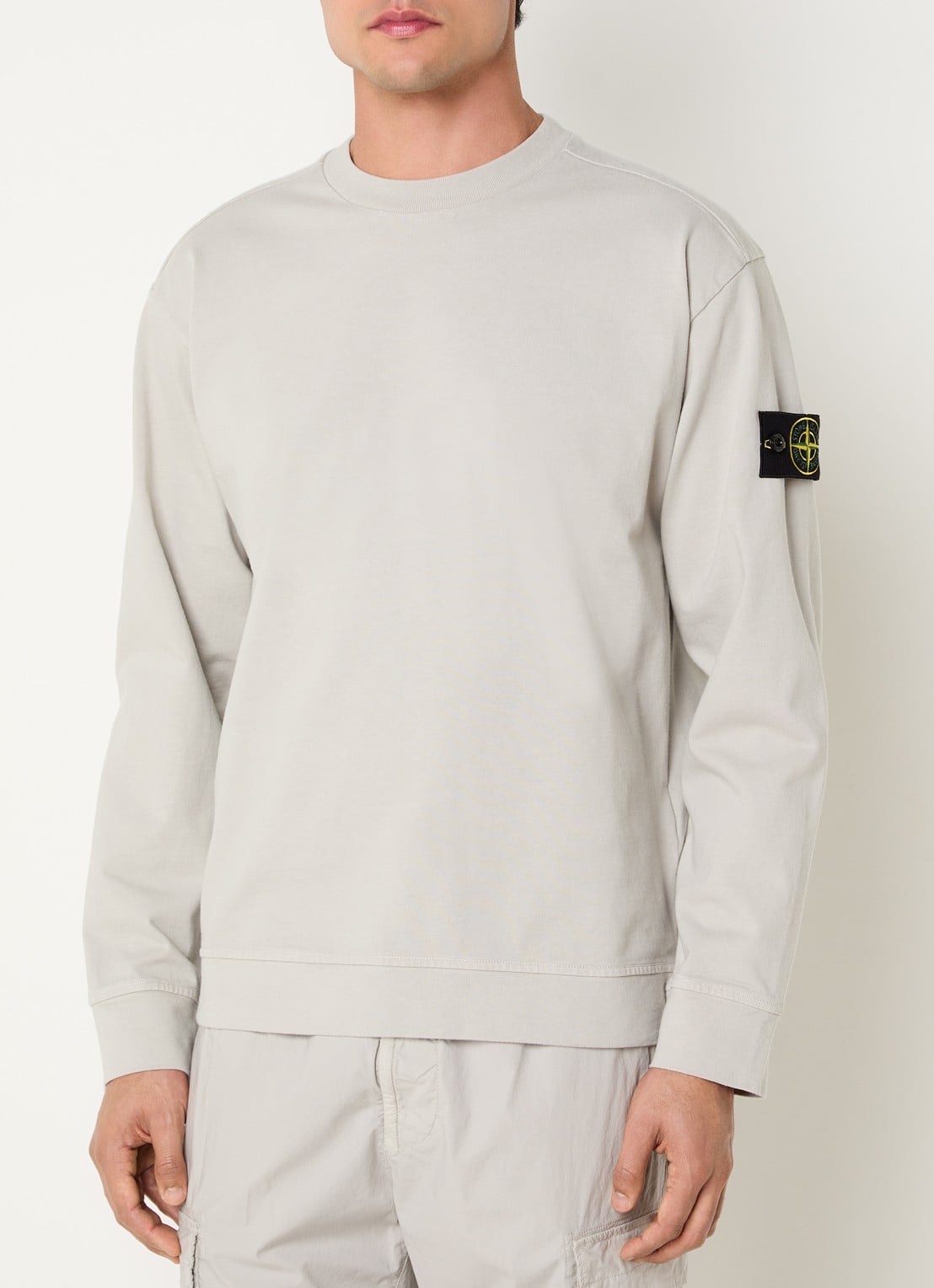 Stone Island S0B50 Longsleeve met logo - detail 4 lichtgrijs