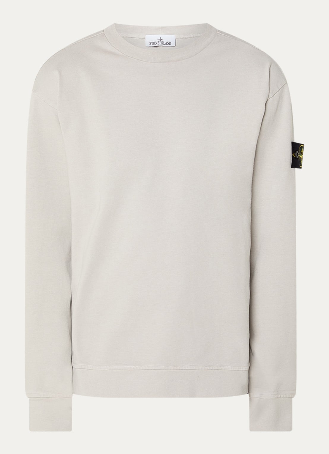 Stone Island S0B50 Longsleeve met logo - voorkant lichtgrijs
