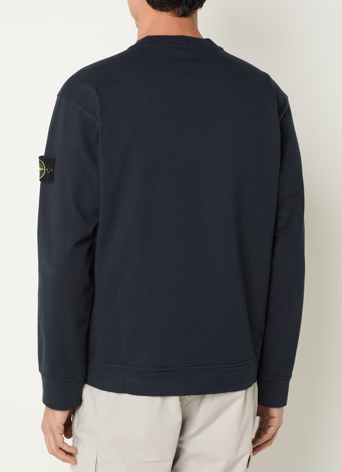 Stone Island S0B50 Longsleeve met logo - achterkant 5 donkerblauw