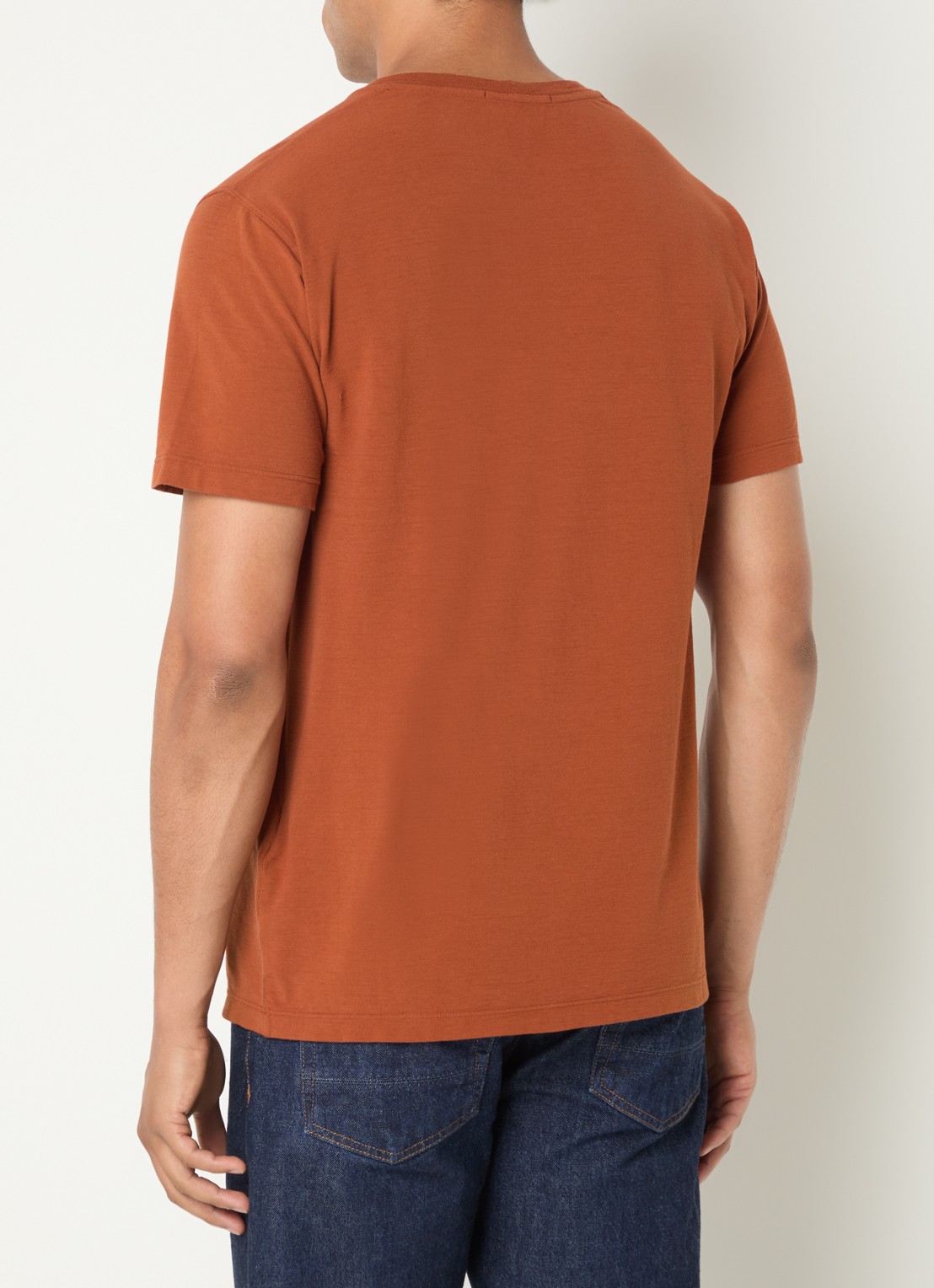 Stone Island S0F11 T-shirt met logo - achterkant 5 roodbruin